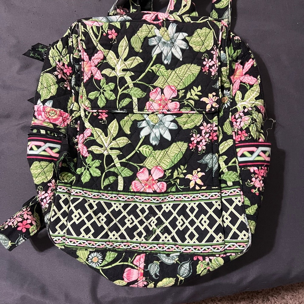 Vera Bradley Floral Black Backpack